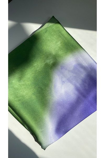 Glowear Atelier Green Purple Patterned Satin Non-Exposed Pareo