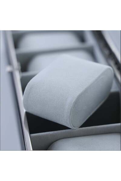 PUFO Elegant Gentleman box for storage and organization with compartments for 6 watches, gray