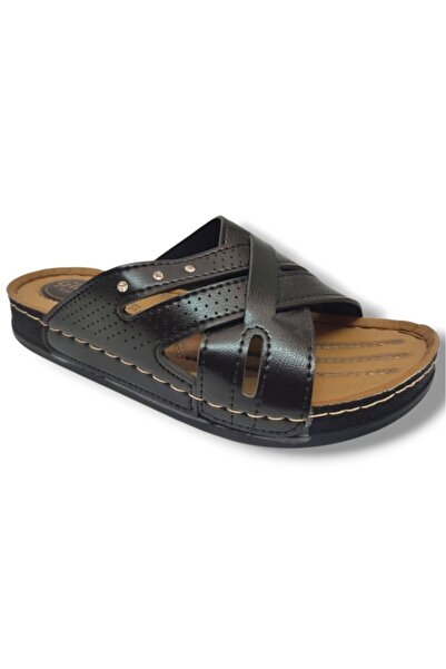 Royal Poly 250-25 Leather Anatomical Cross Band Women's Slippers