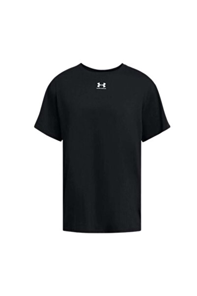Under Armour Campus Oversize Ss 1387193-001 Γυναικείο μαύρο μπλουζάκι