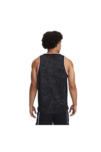 Under Armour Zone Pro Mesh Tank Printed 6000369-001 Men's Black T-Shirt