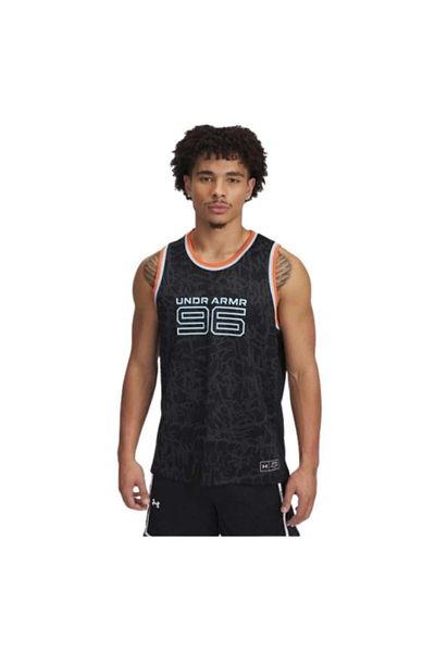 Under Armour Zone Pro Mesh Tank Printed 6000369-001 Men's Black T-Shirt