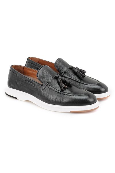 Desa Pantofi casual din piele pentru bărbați Dania Black