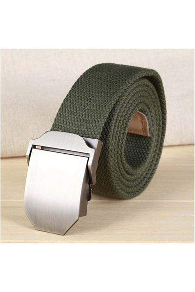 PUFO Curea casual Elite pentru bărbați, 3,8 x 120 cm, durabilă, verde