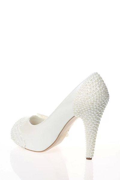 PayBuy Moda Femei Perle Albe Pietre Brodate Pantofi Mireasa Tocuri Nunta Logodna Seara Rochie Pantofi