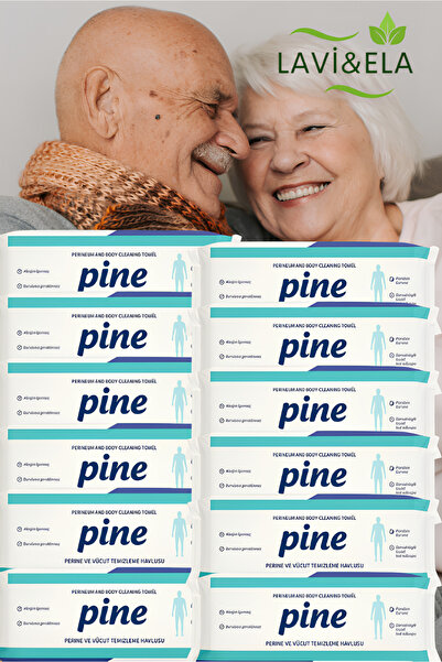 lavi&ela Alkolsüz Hasta pine Perine Ve Vücut Temizleme Havlusu 50 li X 12 Pak...