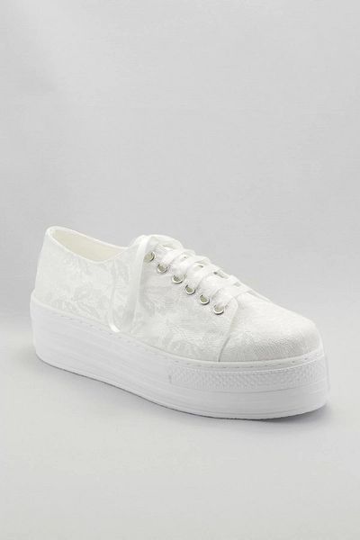 PayBuy Women's Fashion Stylish White Wedge Heeled Shoes Heels Wedding Engagement Night Evening Dress Shoes