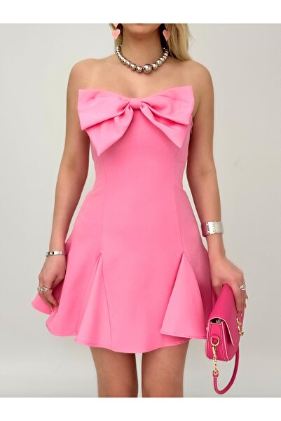 GİZONLY Μίνι φόρεμα με λεπτομέρεια φιόγκου Aide