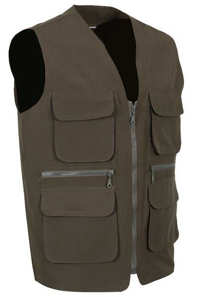 Modarar Men's Khaki Color Linen Vest Regular Cut Rar01304