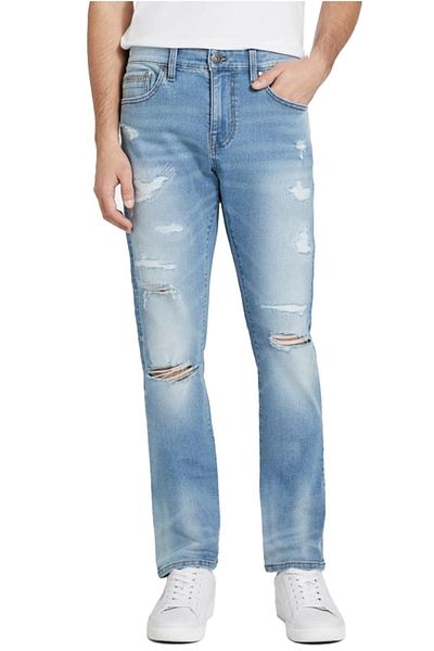 Guess Blugi barbati Guess Factory Eco Ezra Destroyed X4G144 Albastru W38-L32 US