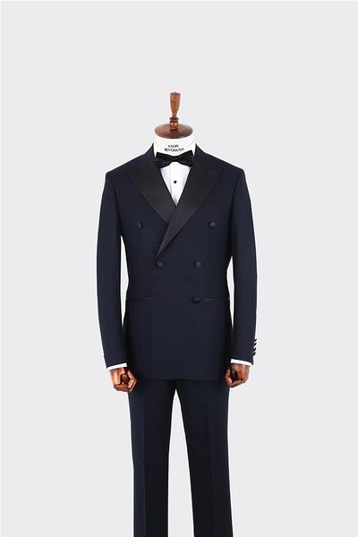 Kadir Büyükkaya Men's Double Breasted Tuxedo Suit