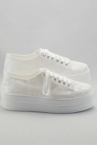 PayBuy Women's Fashion Stylish White Wedge Heeled Shoes Heels Wedding Engagement Night Evening Dress Shoes