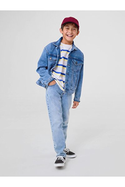 GAP Erkek Çocuk Lacivert SuperSoft Icon Denim Oversize Ceket