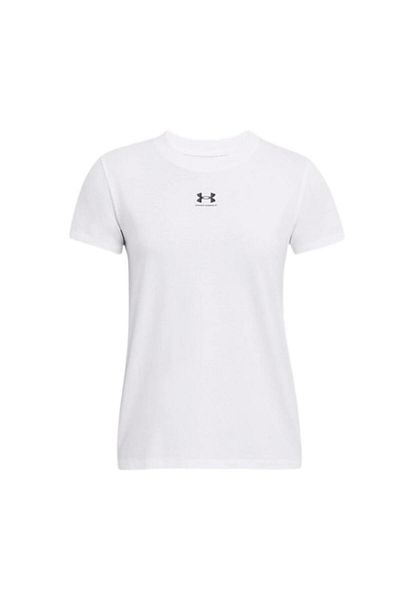 Under Armour Campus Core Ss 1383648-100 Γυναικείο λευκό μπλουζάκι