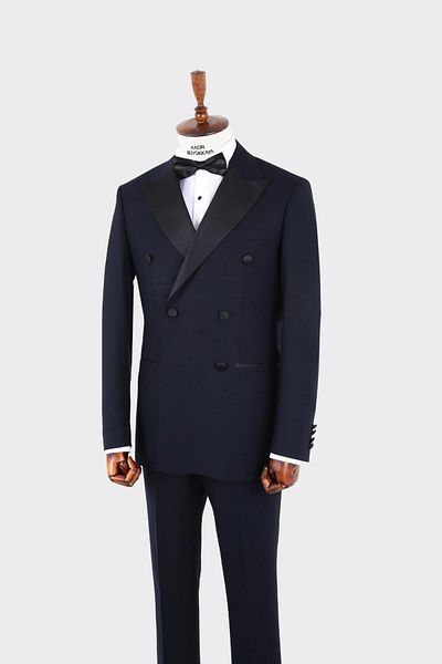 Kadir Büyükkaya Men's Double Breasted Tuxedo Suit