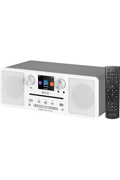 ECG Internet radio ECG B.BOLD 7200 Intero White, FM + DAB, stereo 2 × 10 W, CD audio si MP3,Bluetooth,