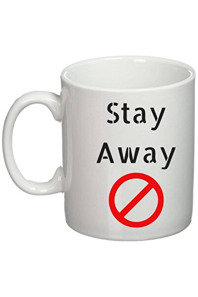 OEM Cană albă personalizată „Stay Away”, INOVATIX®. 330 ml