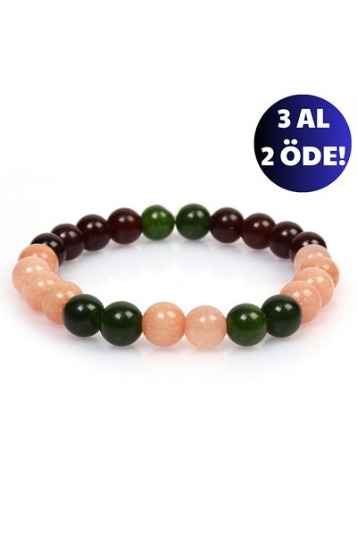 Mystic Energy 100% Real Natural Stone Pregnancy - Pregnancy Bracelet |   Pink Quartz, Garnet, Jade Stone Natural Stone