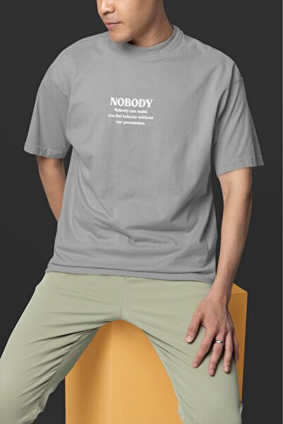 Butik Men/Women -Nobody Can Make- Transfer Printed Round Neck Short Sleeve Tee