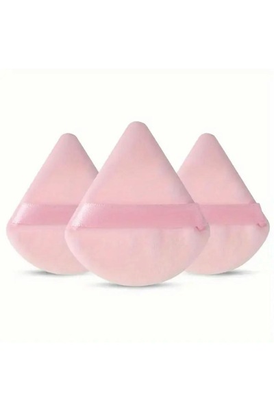 BALEZA 3’lü Tutmalı Kadife Premium Makyaj Süngeri (Yıkanabilir) Pudra Fondöten BB Krem Uygulanabilir