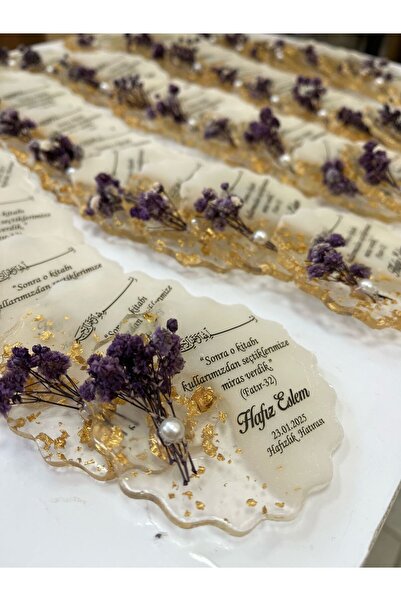 imzatasarım 10 adet Kur'an Hatırası Hatim Magnet Hafızlık Hatırası Epoksi Magnet