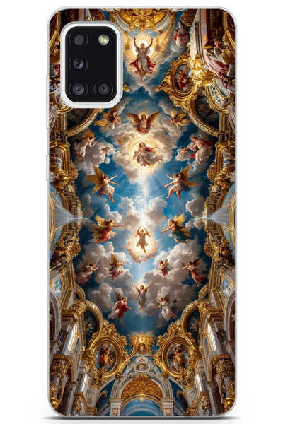 moonset Samsung Galaxy A31 Uyumlu Sanat Tasarımlı Baskılı Şeffaf Telefon Kılıfı