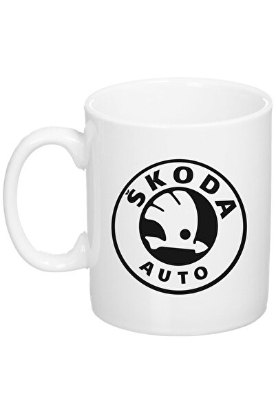 OEM Εξατομικευμένη λευκή κούπα "Skoda Black", INOVATIX®. 330ml