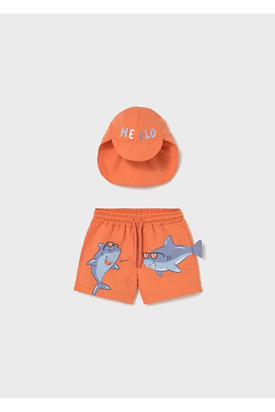MAYORAL Baby Kids Swim Shorts and Sun Protection Sun Hat