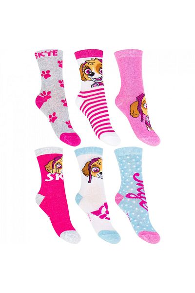 PAW PATROL Set 6 sosete fete Paw Patrol, Multicolor 98 CM