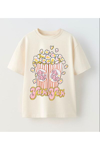 Daisy Dolly Tricou cu imprimeu supradimensionat din bumbac pentru fete