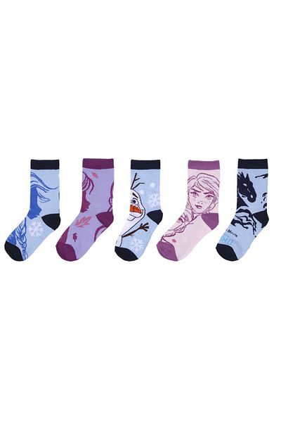 Frozen Set 5 sosete fete Disney Frozen Multicolor 19-22 EU