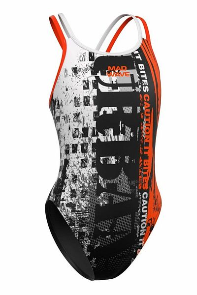 Mad Wave Girl's Swimsuit Chlorine Resistant Crossback Jr