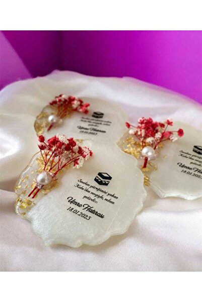 imzatasarım Umre - Hac - Mevlit Hediyeliği - Kişiye Özel Epoksi Magnet 10 Adet