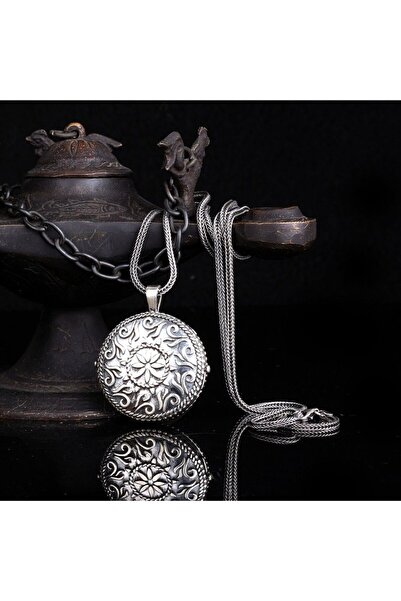 Moda Gümüş 925 Ayar Gümüş Cevşen Muska Kabı Kolye