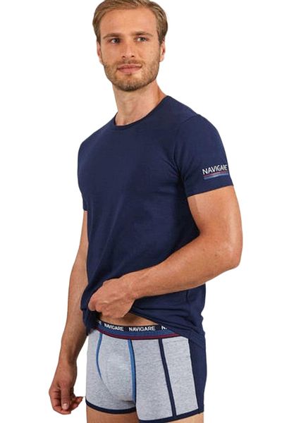 Navigare Navigare T-shirt and boxers set, B211670 Blue/Grey L INTL