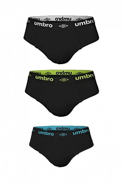 UMBRO Set of 3 Umbro men's underwear Black S INTL