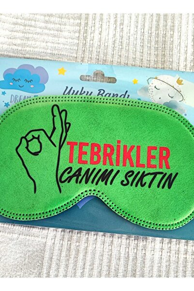 BaharEli Uyku Göz Bandı / Mesajlı / Yıkanabilir / Kaliteli Baskılı / Nefes Al...