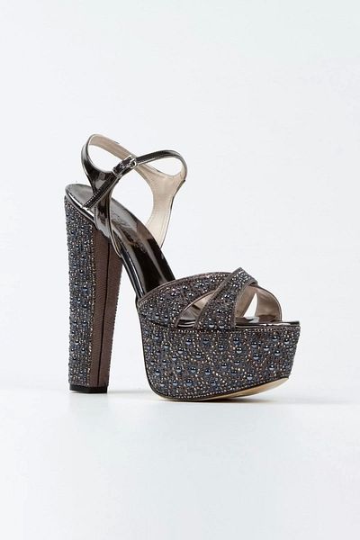PayBuy Women's Fashion Mirror Full Pearl Rhinestone Cross Classic Heels with Platform Wedding Engagement Night Evening Dress Shoes