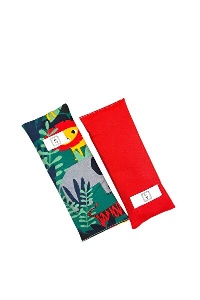 Poros Store Набір з 2 подушок для очей з лавандою, пшеничним і пшеничним лушпинням, тканина з сертифікатом OEKO-Tex