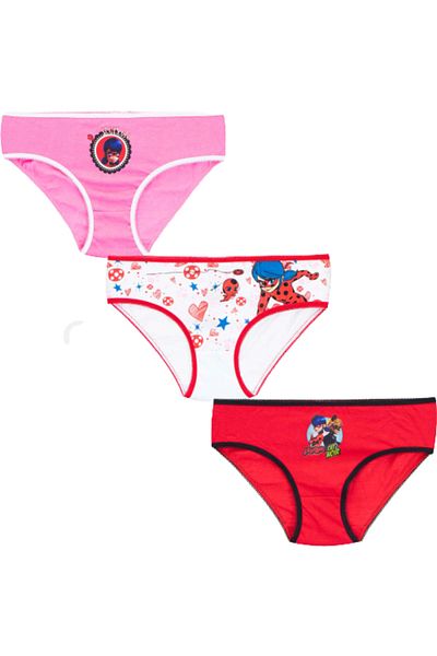 Miraculous Set 3 chiloti fete, Miraculous Ladybug, Multicolor 104-110 CM