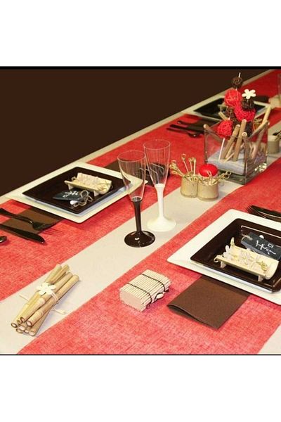 Evinizin Yardımcısı Presentation # Party Plate # Party Supplies # Party Presentation #   Black Plastic Square Plate 18X18 cm 6 Pieces