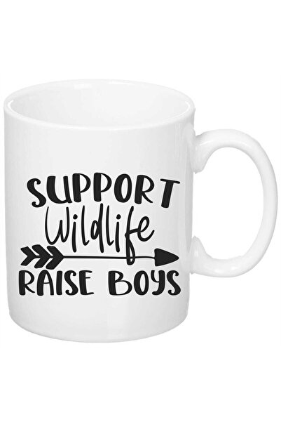 OEM Cană albă personalizată „Susține fauna sălbatică, crește băieți”, INOVATI...