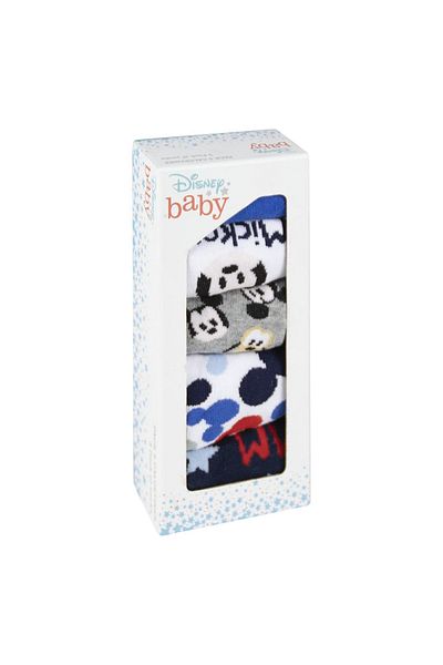 Mickey Mouse Set 5 Sosete bebe Mickey Mouse Multicolor 15-16 EU