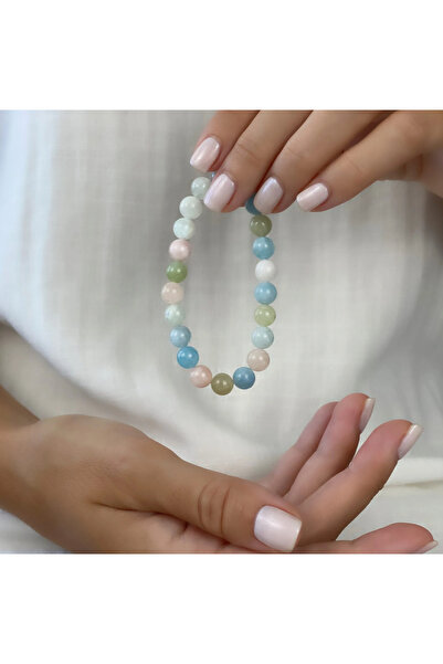 Mystic Energy 100% Real Original Natural Stone Morganite Bracelet | Gift Natural Stone