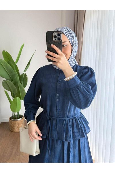 nizzell Women's New Season Ruffle Detail Shirt Skirt Suit