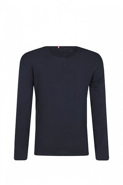 Tommy Hilfiger Bluza copii Tommy Hilfiger Essential Solid Rib Bleumarin 176 CM