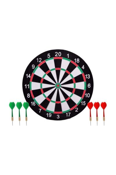 Mia Büyük Boy Dart Seti 6 Oklu Dart Seti 45 cm Çift Taraflı Dart Seti
