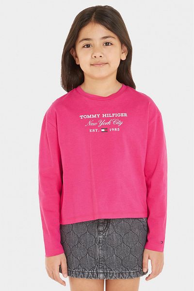 Tommy Hilfiger Bluza copii Tommy Hilfiger KG0KG07643 Fucsia 98 CM