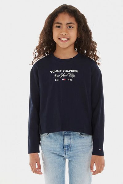 Tommy Hilfiger Tommy Hilfiger Children's Blouse KG0KG07643 Navy Blue 152 CM