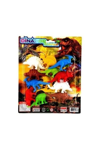 Mia 12'li Küçük Dinazor Oyuncak Seti Dinazor Oyun Figür Plastik Dinazorlar Oy...